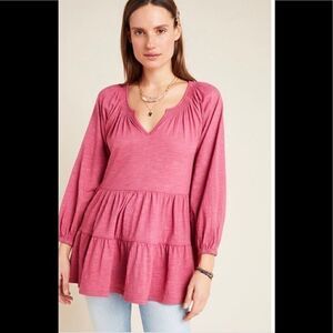 Anthropologie Isola tiered babydoll top XS NWT!